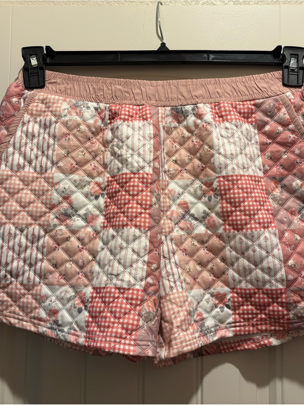Rareraw Quilted Pink Shorts
